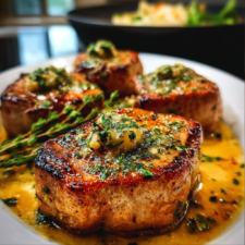 Garlic Butter Pan Seared Pork Chops