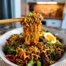 Slow Cooker Beef Ramen Noodles