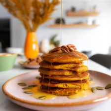 Golden Pumpkin Pancakes for Two