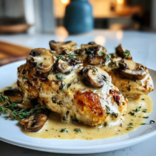 Irresistible Creamy Mushroom Asiago Chicken