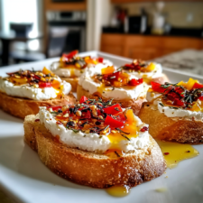 Irresistible Spicy Whipped Feta Crostini