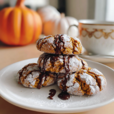 Pumpkin Chocolate Crinkle Cookies