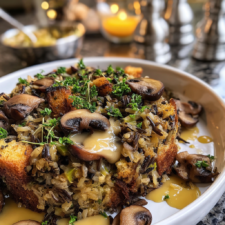 Savory Wild Rice Stuffing with Mushrooms