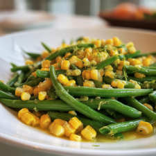 Zesty Green Beans and Corn with Lime Butter