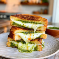 Best Pesto Grilled Cheese