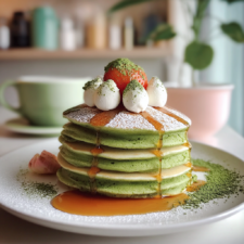 Fluffy Matcha-Inspired Pancakes