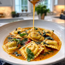 Italian Tuscan Ravioli Soup