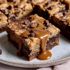 Salted Toffee Espresso Blondies