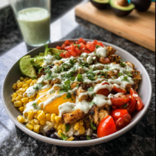 Southwest Breakfast Burrito Bowl with Green Chile